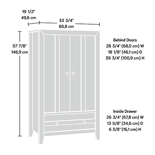 Sauder Dakota Pass Armoire, Craftsman Oak finish