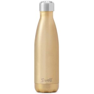 s'well stainless steel bottle-17 sparkling champagne-triple-layered vacuum-insulated containers keeps drinks cold for 41 hours and hot for 18-with no condensation-bpa free water, 17 fl oz