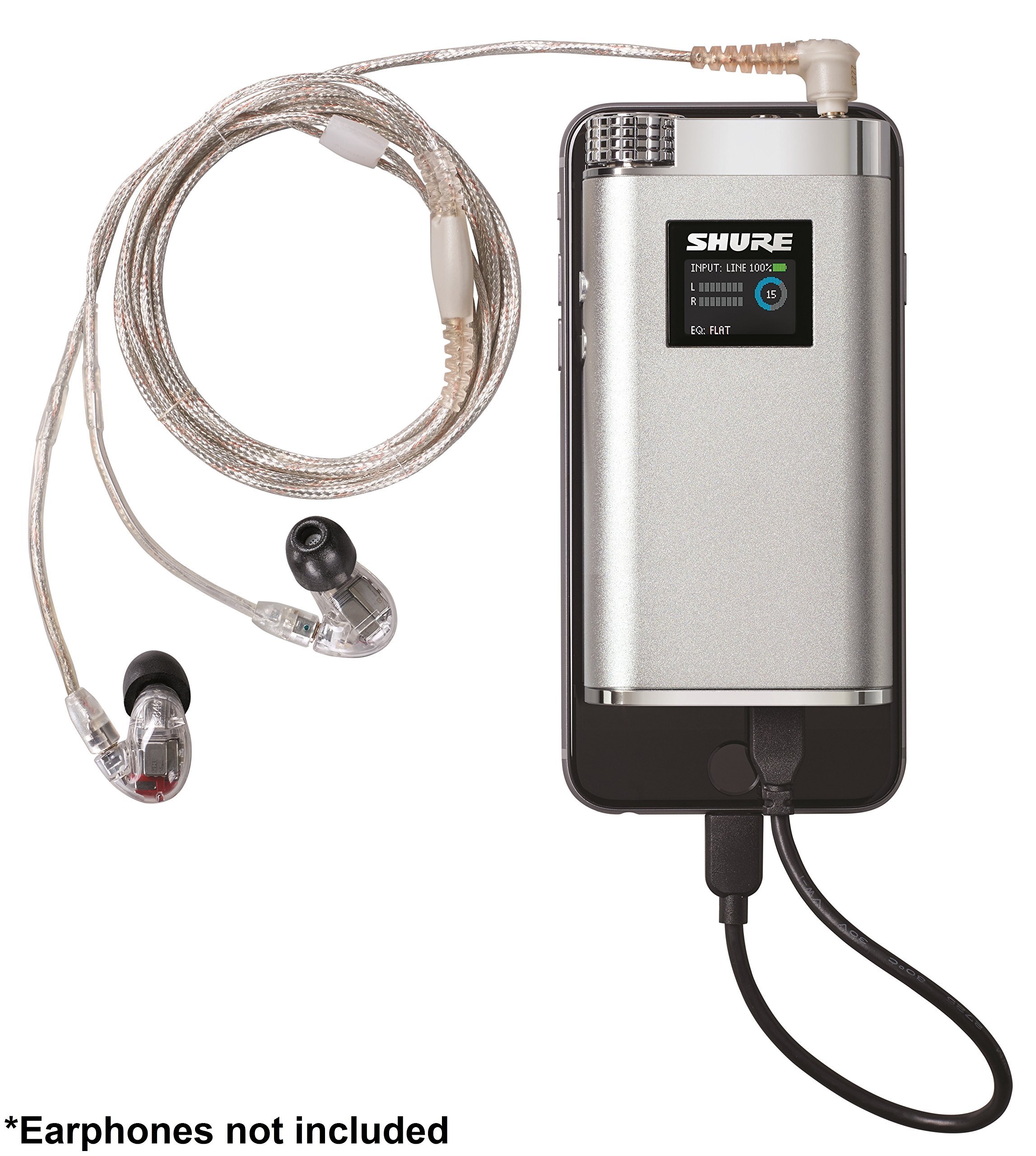 Shure SHA900 Portable Listening Amplifier, Enhanced Audio Control with DAC Conversion for use In-Line between Digital Audio Sources and Headphones or Earphones, includes 4-Band Parametric EQ