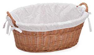 prestige wicker 461 laundry basket lined, 60x43x23 cm, natural