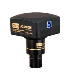 omax 18.0mp usb3.0 digital camera for microscope with 0.01mm calibration slide (windows 8 & 10, mac os x, linux compatible), a35180u3