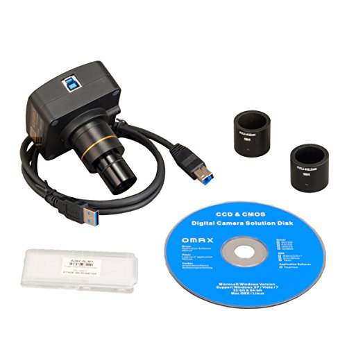OMAX 18.0MP USB3.0 Digital Camera for Microscope with 0.01mm Calibration Slide (Windows 8 & 10, Mac OS X, Linux Compatible), A35180U3