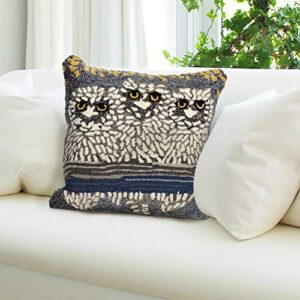 Liora Manne Frontporch Indoor/Outdoor Pillow, 18" Square, Owls