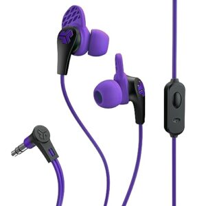 jlab audio jbudspro premium in-ear earbuds with mic, guaranteed fit, guaranteed for life - purple