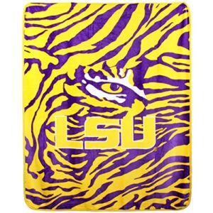 college covers lsu tigers raschel throw blanket, 60 in by 50 in