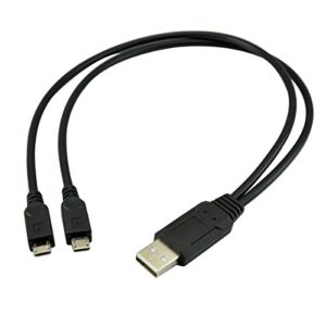 ucec dual micro usb splitter charge cable power up to two micro usb devices at once from a single usb port (1pack)