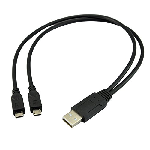 UCEC Dual Micro USB Splitter Charge Cable Power up to Two Micro USB Devices at Once from a Single USB Port (1pack)