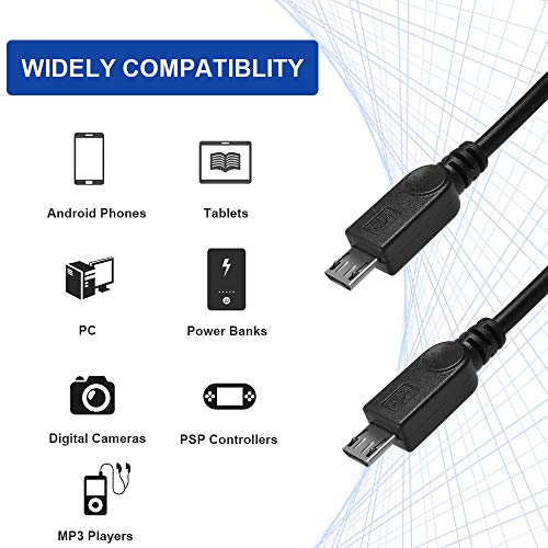 UCEC Dual Micro USB Splitter Charge Cable Power up to Two Micro USB Devices at Once from a Single USB Port (1pack)