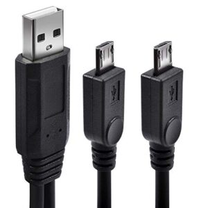 UCEC Dual Micro USB Splitter Charge Cable Power up to Two Micro USB Devices at Once from a Single USB Port (1pack)