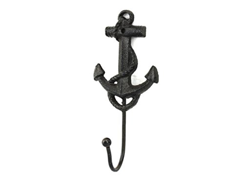 Cast Iron Anchor Hook 7 Inch - Anchor Decoration - Nautical Wall Hook