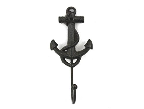 Cast Iron Anchor Hook 7 Inch - Anchor Decoration - Nautical Wall Hook