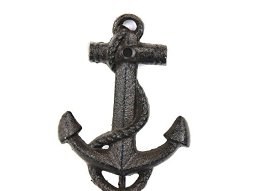 Cast Iron Anchor Hook 7 Inch - Anchor Decoration - Nautical Wall Hook