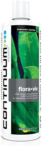 Continuum Aquatics Flora Viv – Multi Nutrient Fertilizer for Freshwater Planted Aquariums, Phosphate Free, 500-ml (QFV500)