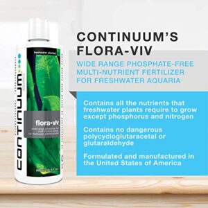 Continuum Aquatics Flora Viv – Multi Nutrient Fertilizer for Freshwater Planted Aquariums, Phosphate Free, 500-ml (QFV500)