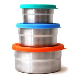 ecolunchbox seal cup trio 3-piece nesting stainless steel leak-proof food storage containers