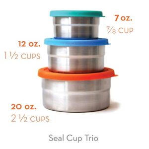 Ecolunchbox Seal Cup Trio 3-Piece Nesting Stainless Steel Leak-Proof Food Storage Containers