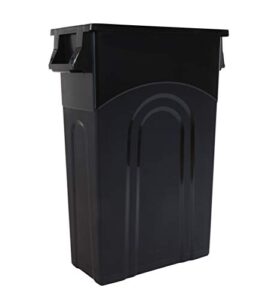 united solutions highboy waste container, space saving profile & easy bag removal for indoor or outdoor use, black (ti0032)