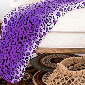 Home Must Haves Purple Leopard Animal Warm Soft Plush Cozy Fleece Comfy Throw Bed Sofa Couch Picnic Premium Blanket Queen Size