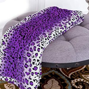 Home Must Haves Purple Leopard Animal Warm Soft Plush Cozy Fleece Comfy Throw Bed Sofa Couch Picnic Premium Blanket Queen Size