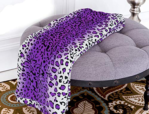 Home Must Haves Purple Leopard Animal Warm Soft Plush Cozy Fleece Comfy Throw Bed Sofa Couch Picnic Premium Blanket Queen Size