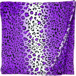 Home Must Haves Purple Leopard Animal Warm Soft Plush Cozy Fleece Comfy Throw Bed Sofa Couch Picnic Premium Blanket Queen Size