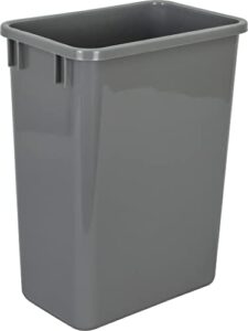 hardware resources plastic waste container, 35 quarts (pack of 1), grey