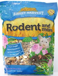 sweet harvest rodent and more rodent food, 4 lbs bag - food mix for mice, rats, and other rodents
