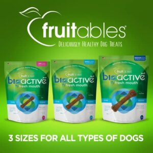 Fruitables Bioactive Fresh Mouth Dental Chews – Mini Size Dog Treats – Dental Treats for Dogs – Dog Dental Chews – 7.3 Ounces