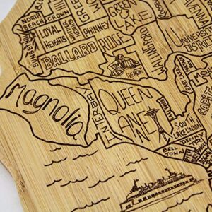 Totally Bamboo Seattle City Life Bamboo Serving and Cutting Board