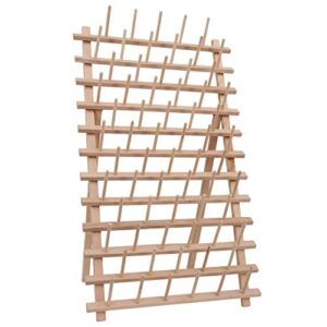 threadart 66 large spool cone wood thread rack | made of hardwood, sturdy, freestanding or wall mount | for sewing, embroidery, quilting, and specialty thread storage