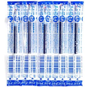 zebra 0.4mm blue ink refill (jf-0.4), for zebra sarasa clip 0.4 gel ballpoint pen(jjs15-bl), × 5 pack/total 5 pcs (japan import) [komainu-dou original package]