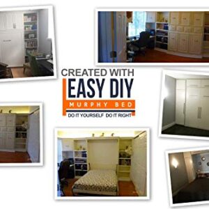 Murphy Bed Queen Size Hardware Kit - DIY Wood Frame Folding Cabinet Wall Bed for Guestroom Easy to Build, Made in USA