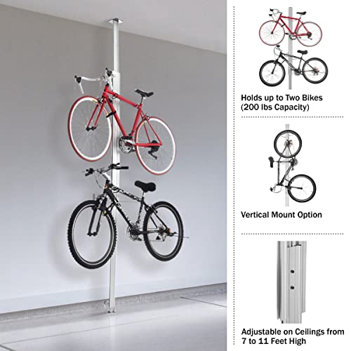 RAD Cycle Aluminum Bike Stand Bicycle Rack Storage or Display Holds Two Bicycles