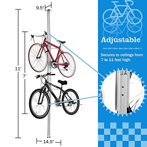 RAD Cycle Aluminum Bike Stand Bicycle Rack Storage or Display Holds Two Bicycles