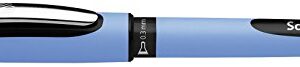 Schneider One Hybrid N Rollerball Pen, 0.3 mm Hybrid Needle Tip, Light Blue Barrel, Black Ink, Box of 10 Pens (183401)