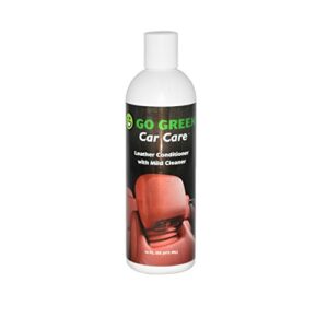 go green leather conditioner – organic, 3 in 1 leather care, cleans, protects and restores your leather, unleash the power of coconut on your leather, perfect for auto lovers, kids and pet safe