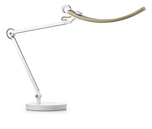 benq ereading led desk lamp/ task lamp/ swing arm lamp: eye-care, auto-dimming, cri 95, 13 color temperatures, 35” wide illumination for home office, bedroom, living room (gold)