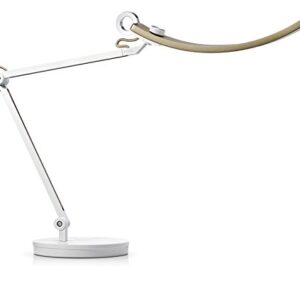 BenQ eReading LED Desk Lamp/ Task Lamp/ Swing Arm Lamp: Eye-Care, Auto-Dimming, CRI 95, 13 Color Temperatures, 35” Wide Illumination for Home Office, Bedroom, Living Room (Gold)