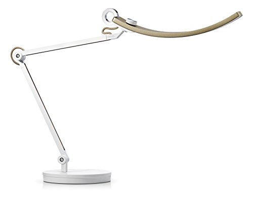 BenQ eReading LED Desk Lamp/ Task Lamp/ Swing Arm Lamp: Eye-Care, Auto-Dimming, CRI 95, 13 Color Temperatures, 35” Wide Illumination for Home Office, Bedroom, Living Room (Gold)