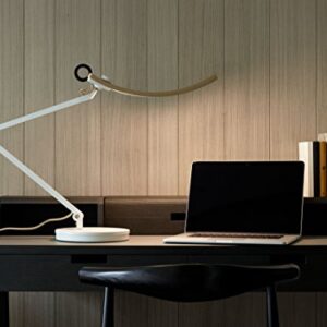 BenQ eReading LED Desk Lamp/ Task Lamp/ Swing Arm Lamp: Eye-Care, Auto-Dimming, CRI 95, 13 Color Temperatures, 35” Wide Illumination for Home Office, Bedroom, Living Room (Gold)