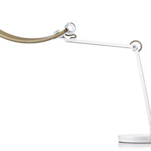 BenQ eReading LED Desk Lamp/ Task Lamp/ Swing Arm Lamp: Eye-Care, Auto-Dimming, CRI 95, 13 Color Temperatures, 35” Wide Illumination for Home Office, Bedroom, Living Room (Gold)