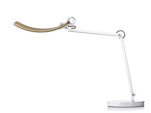 BenQ eReading LED Desk Lamp/ Task Lamp/ Swing Arm Lamp: Eye-Care, Auto-Dimming, CRI 95, 13 Color Temperatures, 35” Wide Illumination for Home Office, Bedroom, Living Room (Gold)