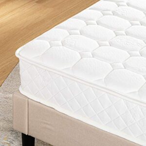 Best Price Mattress 8 Inch Tight Top Pocket Spring Mattress - Motion Isolation Individually Encased Pocket Springs, Comfort Foam Top, CertiPUR-US Certified Foam, Full White