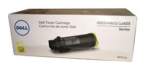 dell 3p7c4 high yield yellow toner cartridge for h625, h825, s2825 printers, 1 size