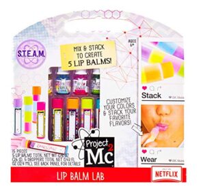 project mc2 create your own lip balm lab, at-home stem kits for kids age 6 and up, makeup kits, diy lip balm, activities for birthday parties, sleepovers