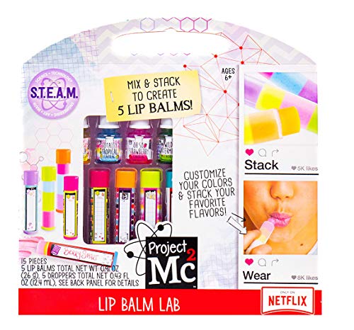 Project MC2 Create Your Own Lip Balm Lab, At-Home STEM Kits For Kids Age 6 And Up, Makeup Kits, DIY Lip Balm, Activities for Birthday Parties, Sleepovers