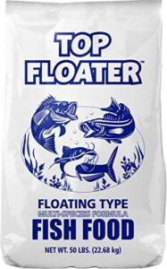 sunshine mills 10032 commercial grade premium floating type fish food top floater, 50 lb