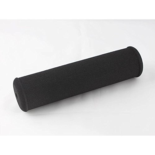 Short Black Pad & White Text Soft Impact Reducing Dense Foam Sponge Protector Pads for BMX Trick Bicycles ATVs Motorcycles (7.87in Length)