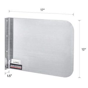 DuraSteel Stainless Steel Side Splash Guard - 17" x 12" Wall Mount - For Commercial Usage - Hand Sinks and Compartment Prep Sinks - Sink Basin Safe Guard/Splatter Guard/Cross Contamination Sink Guard