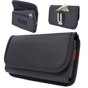 aiscell carrying case holster for moto one 5g,one 5g uw,one 5g ace,g stylus 5g(2022)(2023),moto g 5g,edge+(2023)(2022),moto g pure,g power (2022),rugged nylon metal belt pouch(fit cover on)